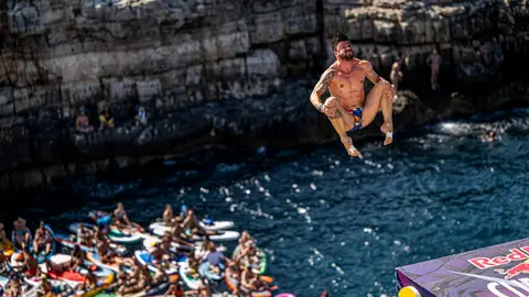 Carlos Gimeno, en acción en Polignano a Mare Carlos Gimeno, en acción en Polignano a Mare