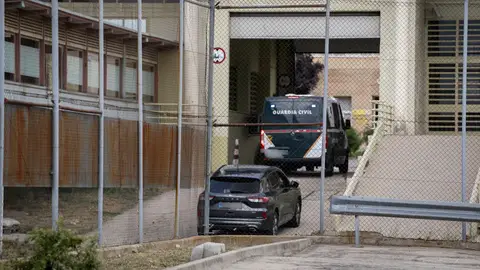 El furgón policial con Cerdán entrando a Soto del Real El furgón policial con Cerdán entrando a Soto del Real