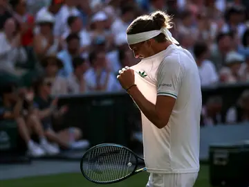 Zverev, en su partido ante Arthur Rinderknech Zverev, en su partido ante Arthur Rinderknech