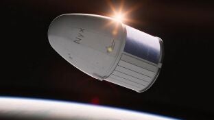 Impresi&oacute;n art&iacute;stica de la c&aacute;psula Nyx de The Exploration Company en &oacute;rbita