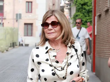 Cari Lapique, en la misa funeral de Francisco de Borbón y Escasany Cari Lapique, en la misa funeral de Francisco de Borbón y Escasany