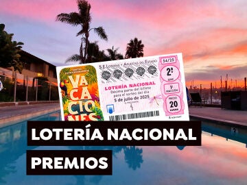 Premios del Sorteo Extraordinario de Vacaciones de la Lotería Nacional del sábado 5 de julio de 2025