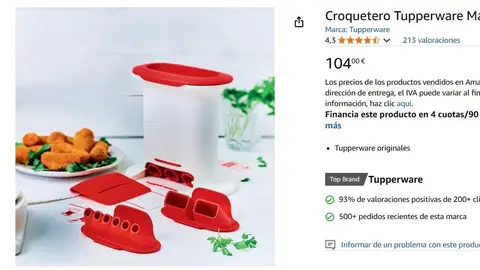 Croquetero de Tupperware Croquetero de Tupperware