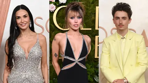 Demi Moore, Miley Cyrus y Timothée Chalamet Demi Moore, Miley Cyrus y Timothée Chalamet