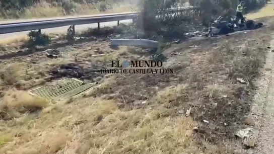 Las imágenes del Lamborghini de Diogo Jota calcinado tras el accidente mortal Las imágenes del Lamborghini de Diogo Jota calcinado tras el accidente mortal