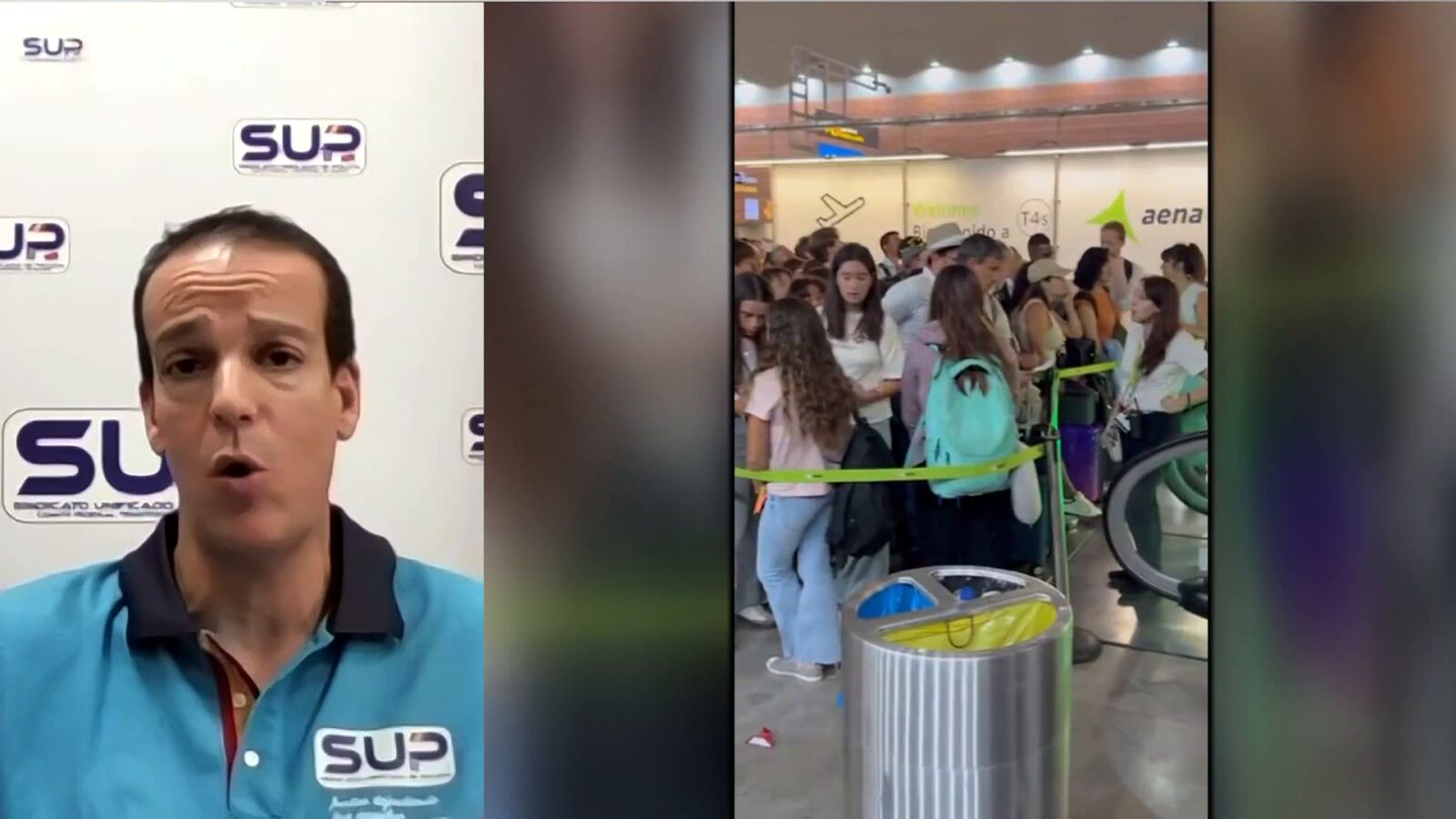 Las explicaciones de un portavoz de la Policía sobre el caos del aeropuerto de Barajas no convencen a Susanna Griso: 