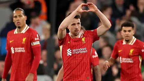 Diogo Jota celebra un gol con el Liverpool Diogo Jota celebra un gol con el Liverpool