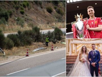 Imágenes del lugar del accidente, Diogo Jota con el título de la Premier y la boda del futbolista con su mujer