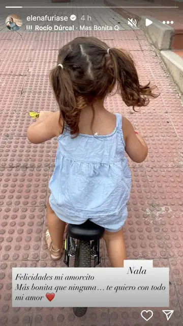 Elena Furiase felicita a su hija Nala por su tercer cumpleaños Elena Furiase felicita a su hija Nala por su tercer cumpleaños