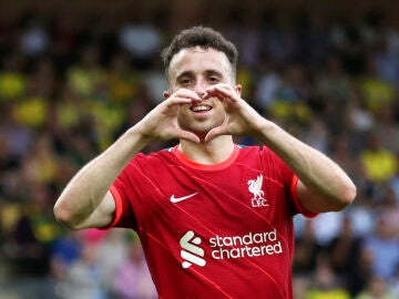 Diogo Jota, en un partido del Liverpool FC