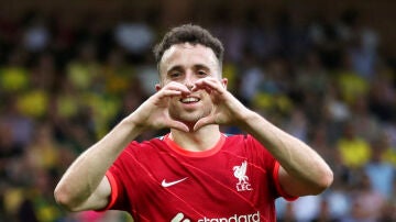 Diogo Jota, en un partido del Liverpool FC