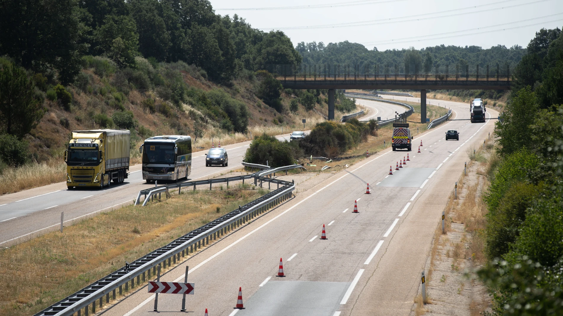 Lugar del accidente de Diogo Jota y André Silva Lugar del accidente de Diogo Jota y André Silva