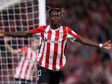 Nico Williams celebra un gol con el Athletic 