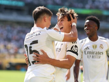Gonzalo García celebra su gol ante el Dortmund en el Mundial de Clubes