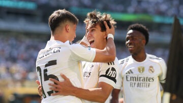 Gonzalo García celebra su gol ante el Dortmund en el Mundial de Clubes