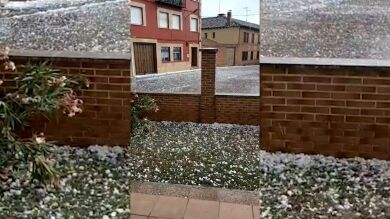 Una granizada de 20 minutos arrasa con un pueblo de Palencia