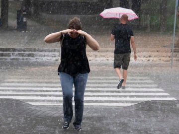Tormentas en Teruel a primera hora de la tarde del sábado. 