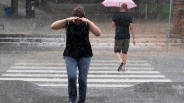 Tormentas en Teruel a primera hora de la tarde del sábado. 