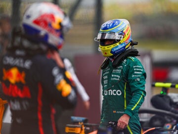 Fernando Alonso durante el GP de Silverstone