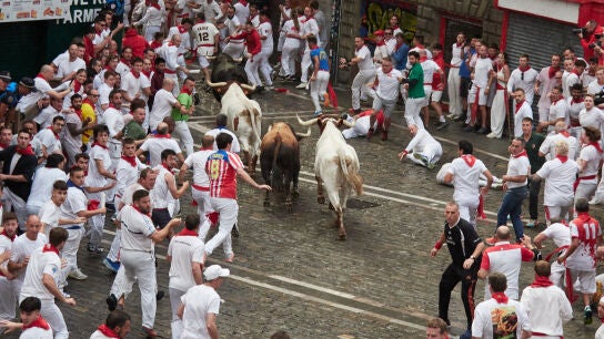 Primer encierro San Ferm&iacute;n