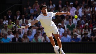 Alcaraz en su partido ante Norrie