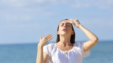 Mujer con calor