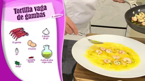 Ingredientes Tortilla vaga de gambas Ingredientes Tortilla vaga de gambas