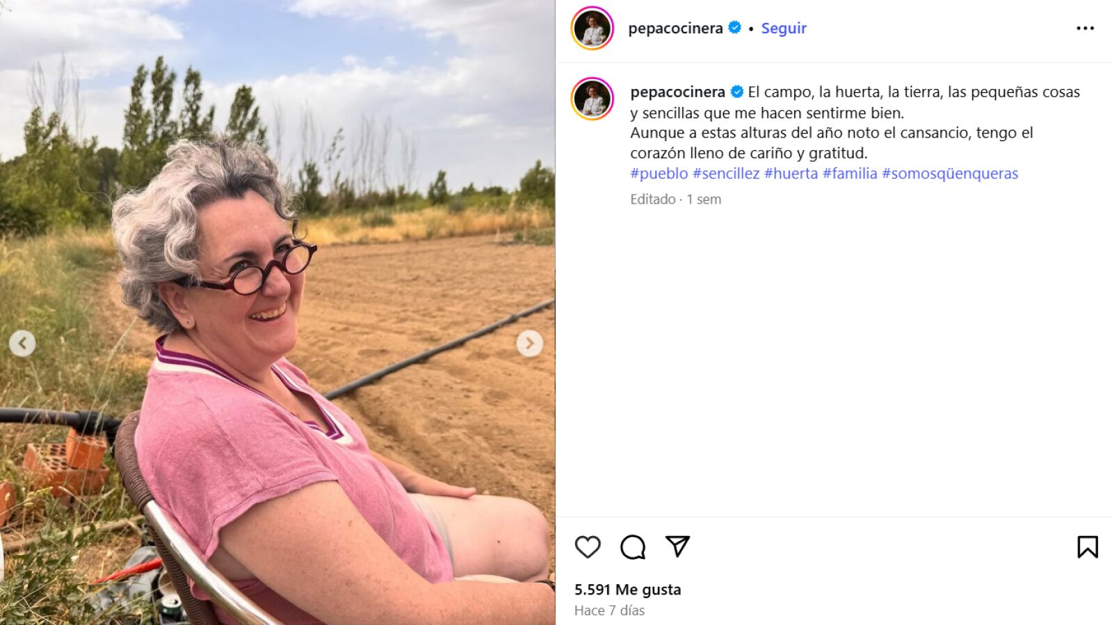 Pepa Muñoz, mucho más que una chef: cocinera, agricultora y humanitaria