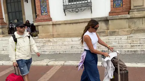 Gloria Camila y José Fernando, a su llegada a Jerez de la Frontera Gloria Camila y José Fernando, a su llegada a Jerez de la Frontera