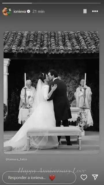 Felicitación de Íñigo Onieva a Tamara Falcó por su segundo aniversario Felicitación de Íñigo Onieva a Tamara Falcó por su segundo aniversario