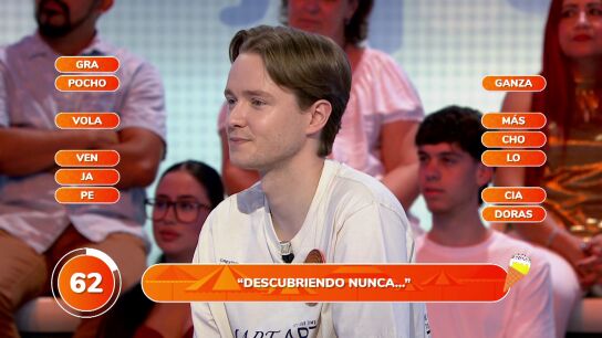 &iexcl;De cine! Manu consigue un pleno en las Palabras Cruzadas m&aacute;s peliculeras de Pasapalabra