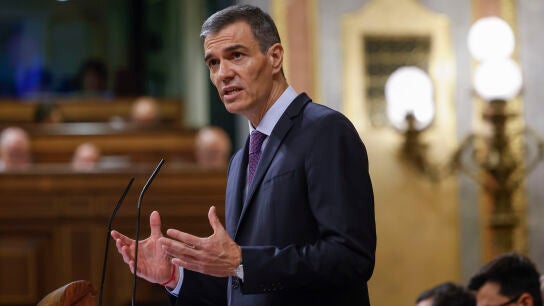 El presidente del Gobierno, Pedro S&aacute;nchez en el pleno del Congreso de los Diputados