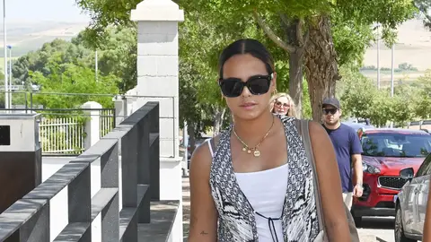 Gloria Camila, a su llegada al tanatorio Gloria Camila, a su llegada al tanatorio