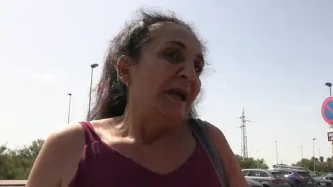 Inma, madre de Michu, en el tanatorio Inma, madre de Michu, en el tanatorio