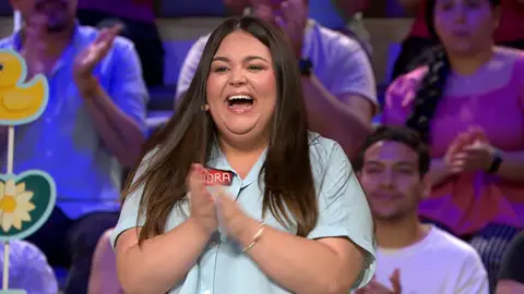 Sandra se estrena con un panelazo de mil euros en La ruleta de la suerte Sandra se estrena con un panelazo de mil euros en La ruleta de la suerte