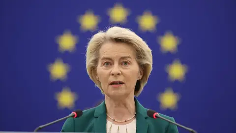 Von der Leyen reivindica el 'Made in Europe' frente a las amenazas de aranceles Trump Von der Leyen reivindica el 'Made in Europe' frente a las amenazas de aranceles Trump