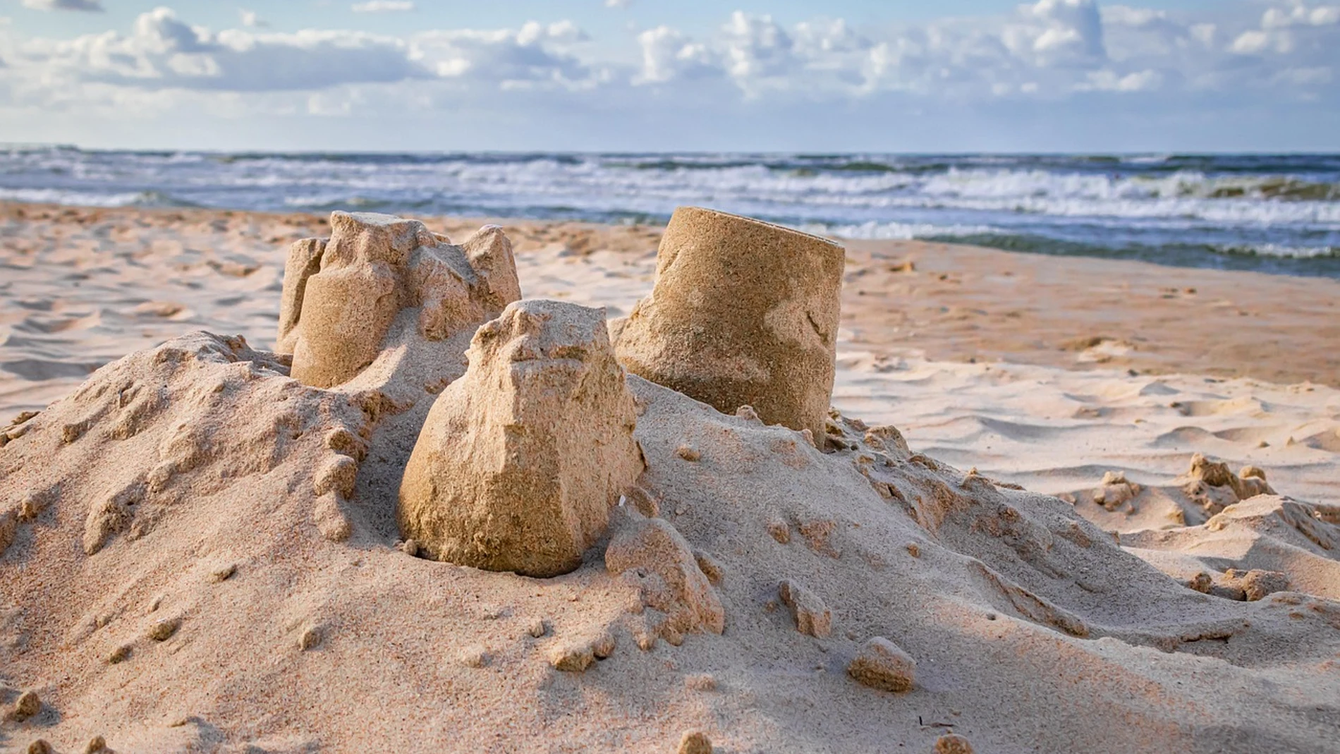 Imagen de archivo de un castillo de arena Imagen de archivo de un castillo de arena