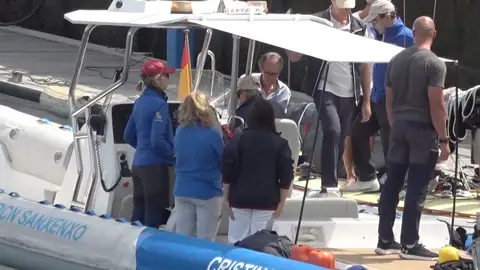 Encuentro Juan Carlos I e infanta Elena Encuentro Juan Carlos I e infanta Elena