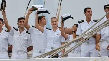 La princesa Leonor llega a Marín La princesa Leonor llega a Marín