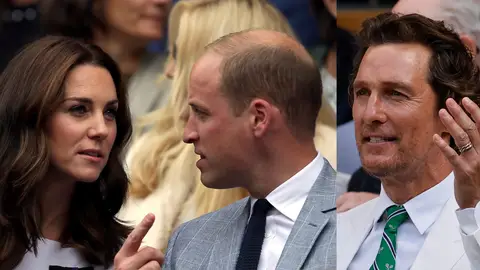 Los príncipes de Gales y Matthew McConaughey en Wimbledon Los príncipes de Gales y Matthew McConaughey en Wimbledon