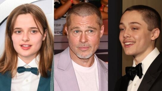 Brad Pitt y sus hijos mellizos Vivienne y Knox&nbsp;Jolie