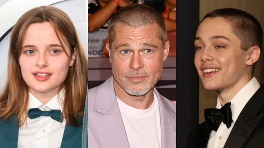 Brad Pitt y sus hijos mellizos Vivienne y Knox Jolie Brad Pitt y sus hijos mellizos Vivienne y Knox Jolie