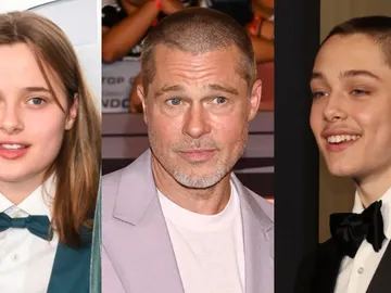 Brad Pitt y sus hijos mellizos Vivienne y Knox Jolie Brad Pitt y sus hijos mellizos Vivienne y Knox Jolie