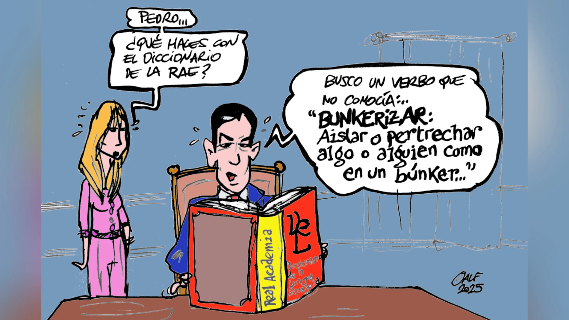 El búnker de Pedro Sánchez, en la viñeta gráfica de Alfredo Boto El búnker de Pedro Sánchez, en la viñeta gráfica de Alfredo Boto