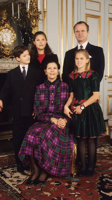 Familia real sueca en la Navidad de 1992 Familia real sueca en la Navidad de 1992