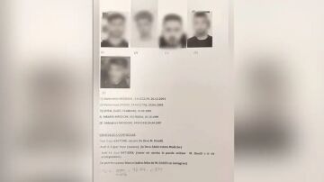 Ficha fake con los presuntos culpables