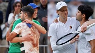 Sinner y Alcaraz, tras las finales de Roland Garros y Wimbledon