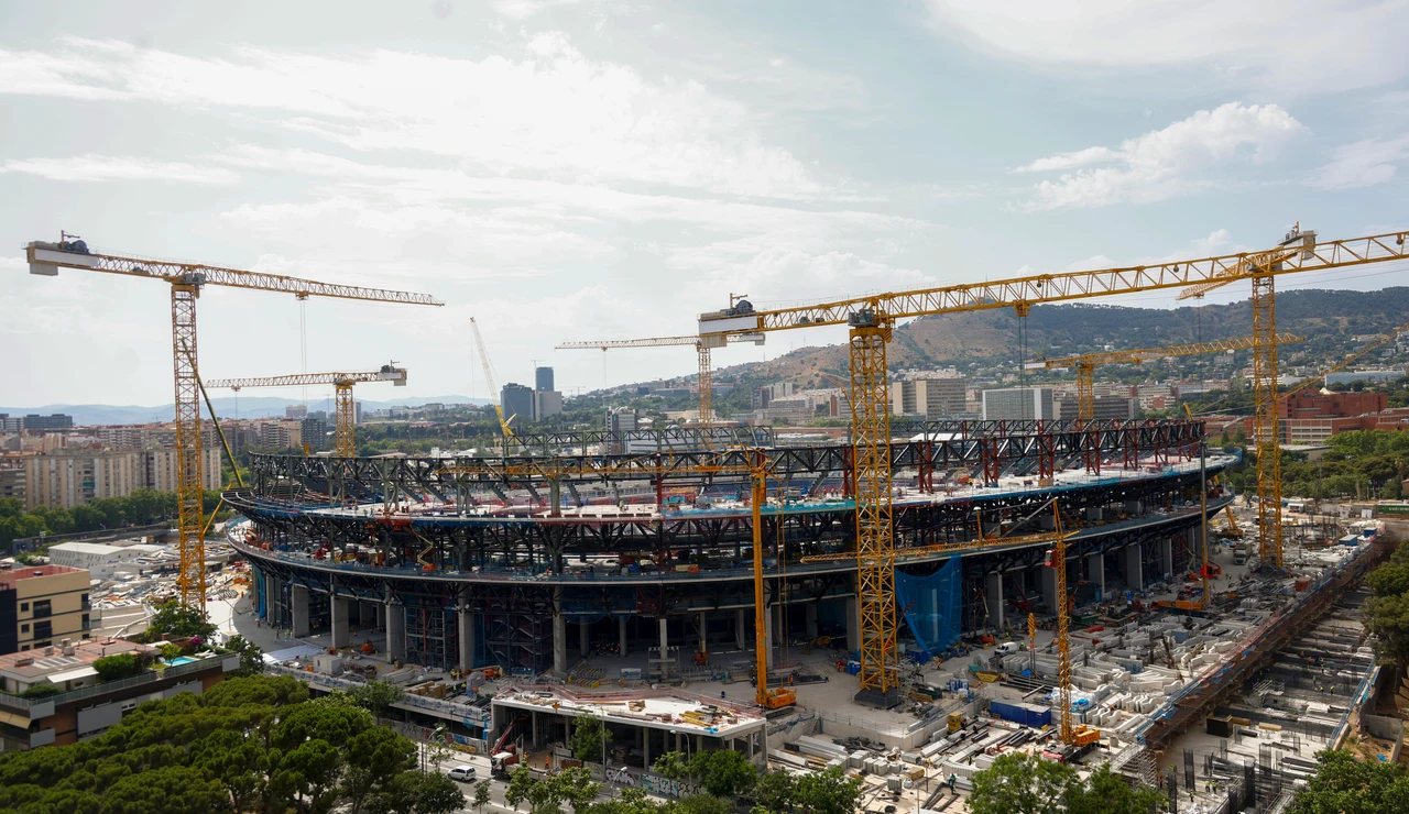 Fotografía de archivo de las obras en el Spotify Camp Nou