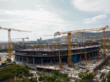 Fotografía de archivo de las obras en el Spotify Camp Nou