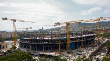 Fotografía de archivo de las obras en el Spotify Camp Nou